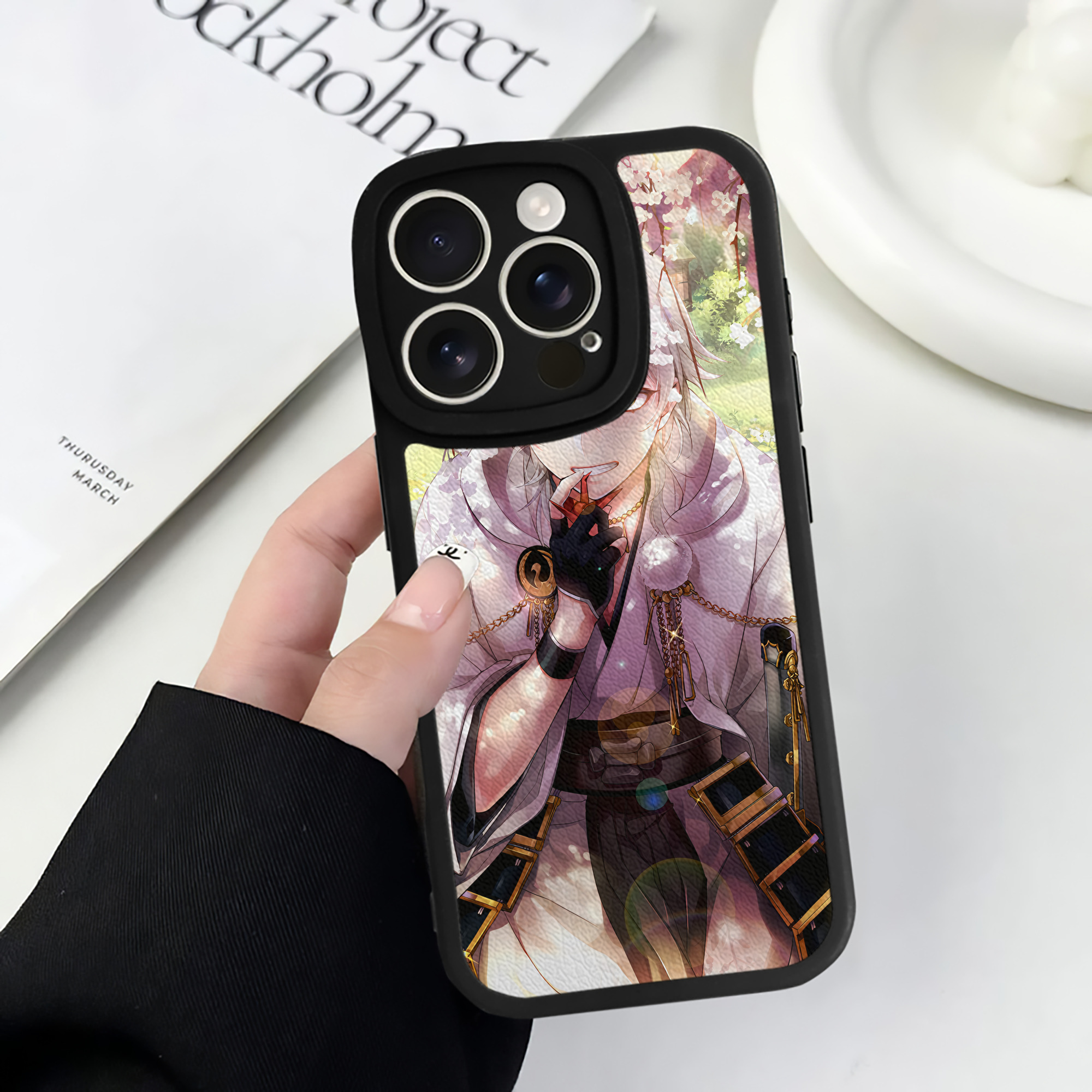（画像用） 刀剣乱舞 Touken Ranbu 【iPhone 16シリーズ対応】シリコンスマホケース（レザー調） 材質：シリコン